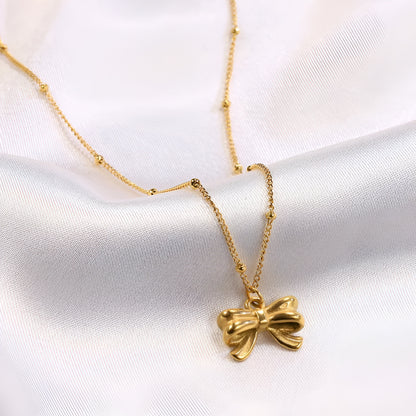 Golden Bow Necklace