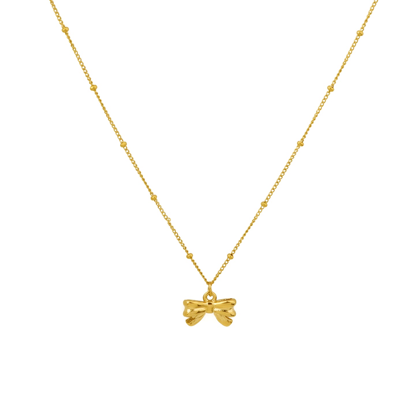 Golden Bow Necklace