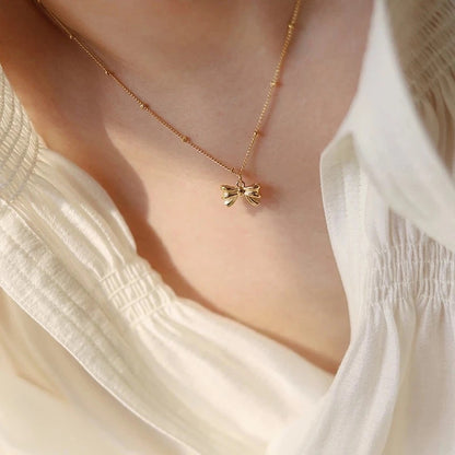 Golden Bow Necklace