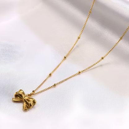 Golden Bow Necklace