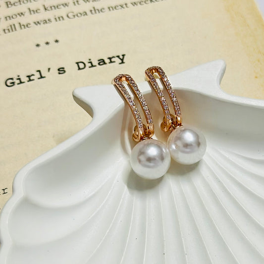 Luminous Pearls Earrings ( 2in1 )