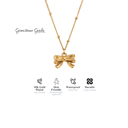 Golden Bow Necklace